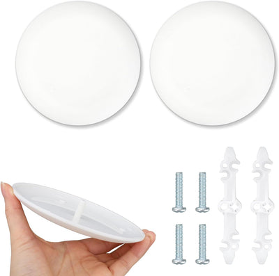 Placa techo redonda para detectores humo luz ventilador blanco