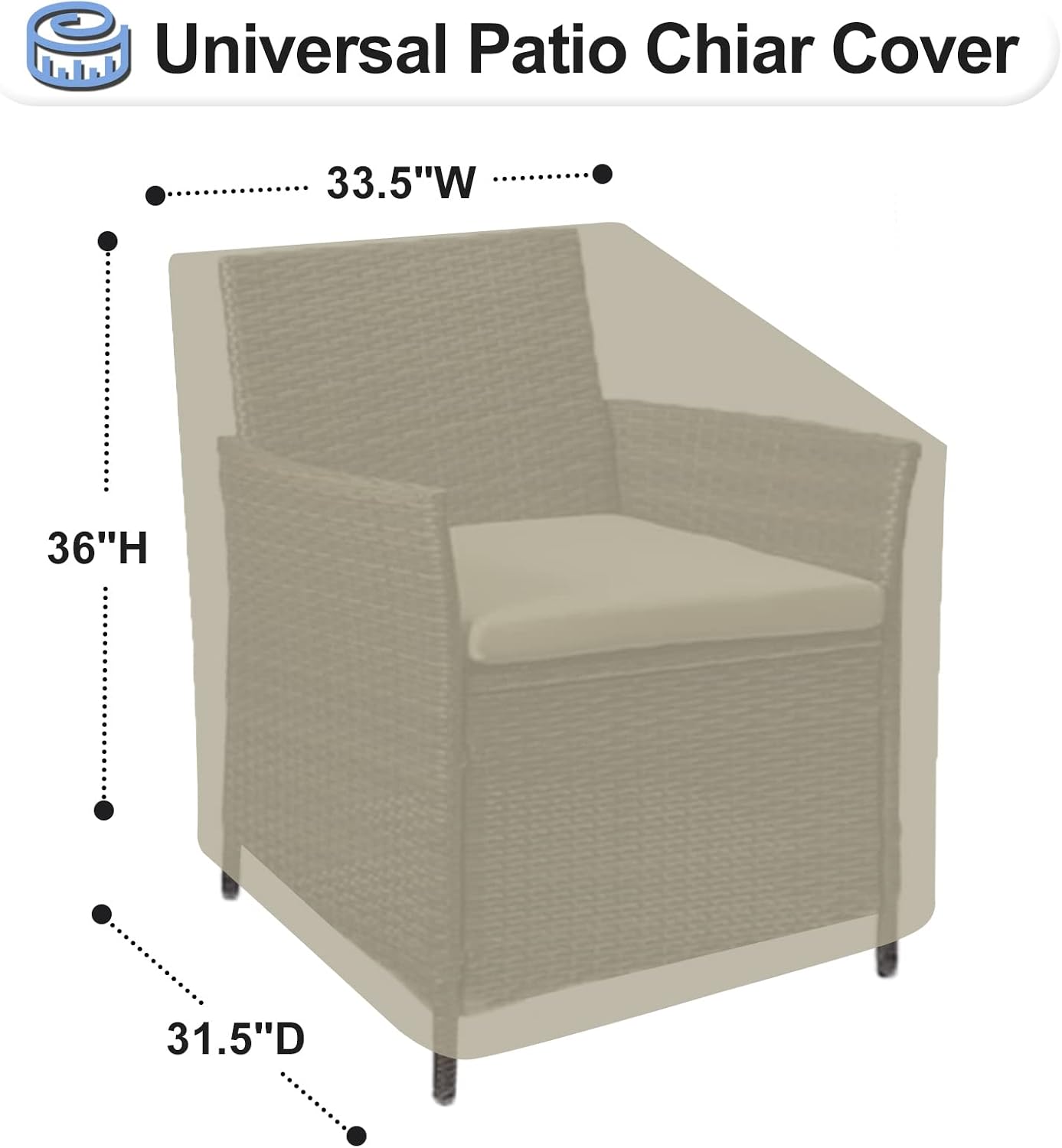 Funda impermeable silla exterior resistente UV y viento