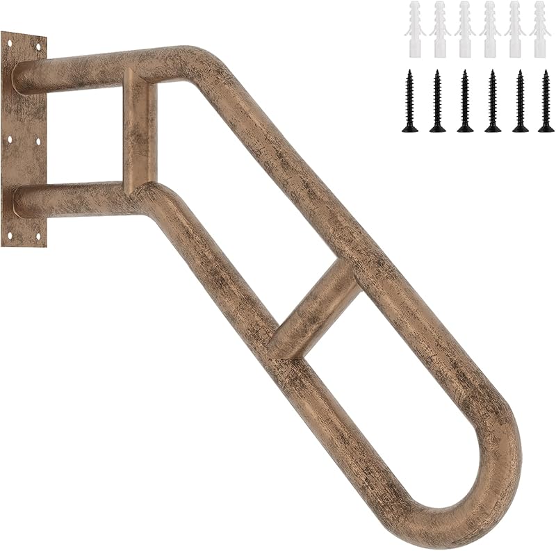 Pasamanos curvado para escalones 1-3 de metal antiguo