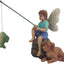 Juguete hada mini para pesca con perro decoración jardín