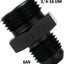 Adaptador riel combustible 6AN Flare a 8AN ORB negro 2 Uds