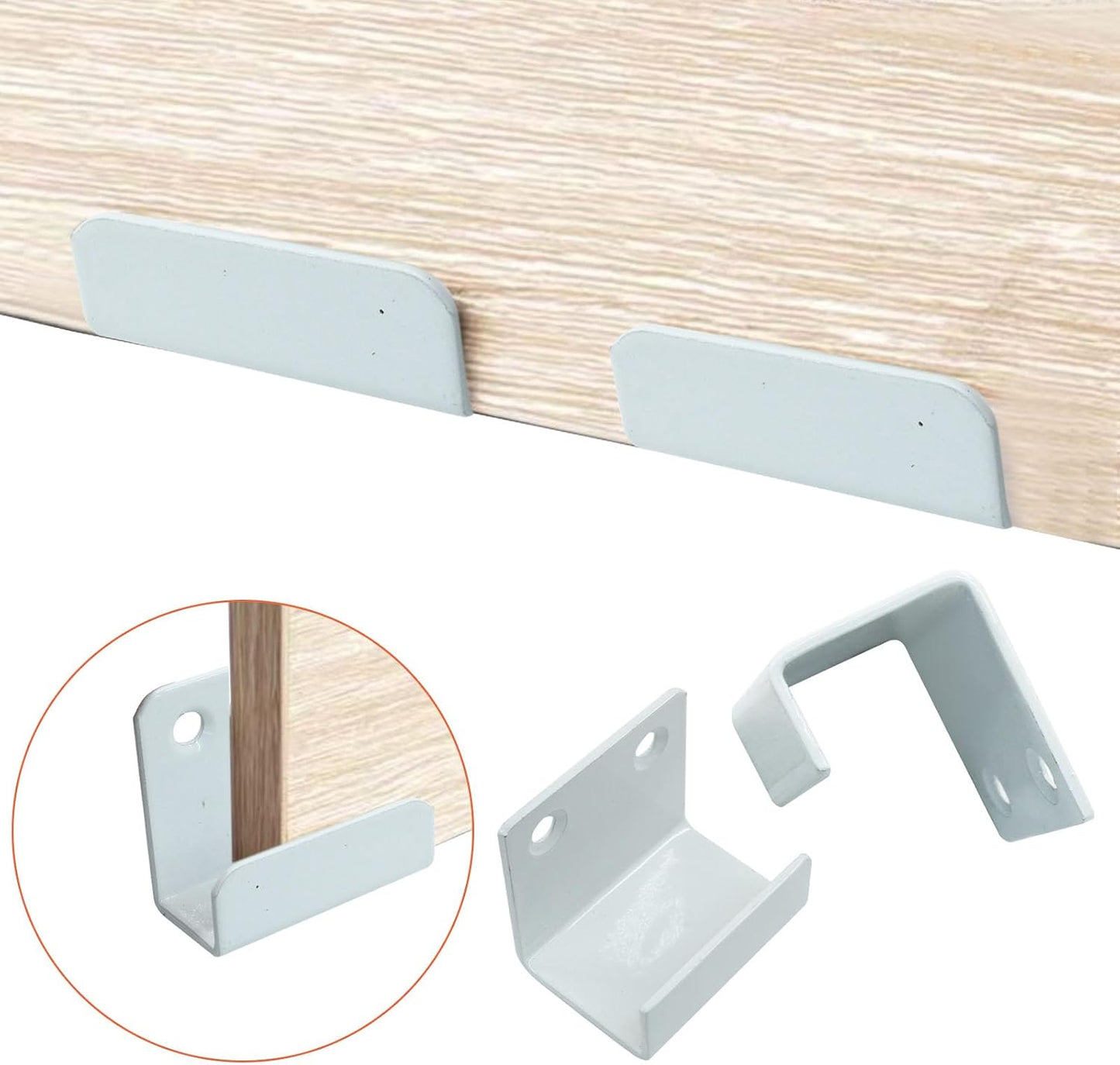 Soporte pared acero inox 10 pzas abrazadera J para espejos