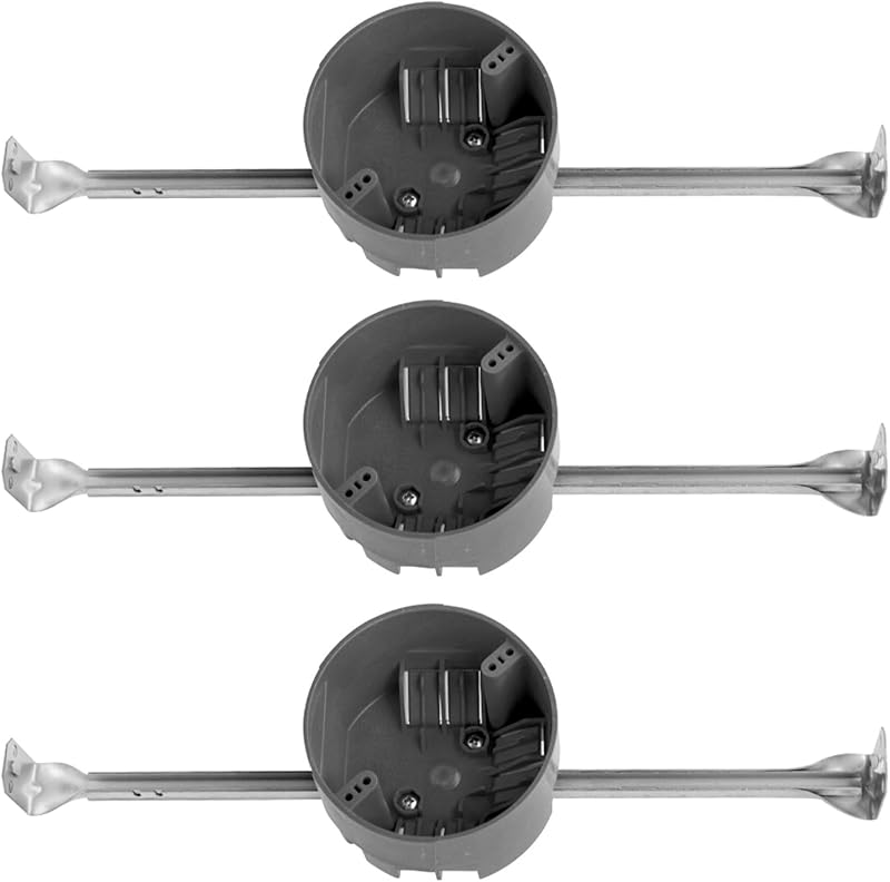 3 Caja eléctrica plástica ajustable 4" gris 20cu.in ETL