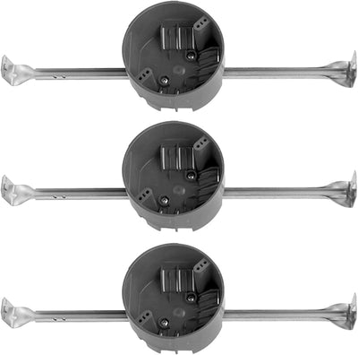 3 Caja eléctrica plástica ajustable 4" gris 20cu.in ETL