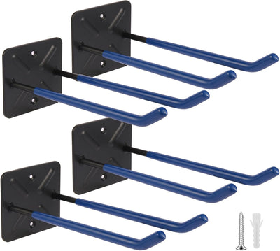 Ganchos acero garaje organiz. herramientas 12.4" azul
