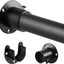 Barra colgante armario extensible 17-87" acero negro