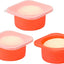Recipientes silicona apilables para masa pizza 3 rojos