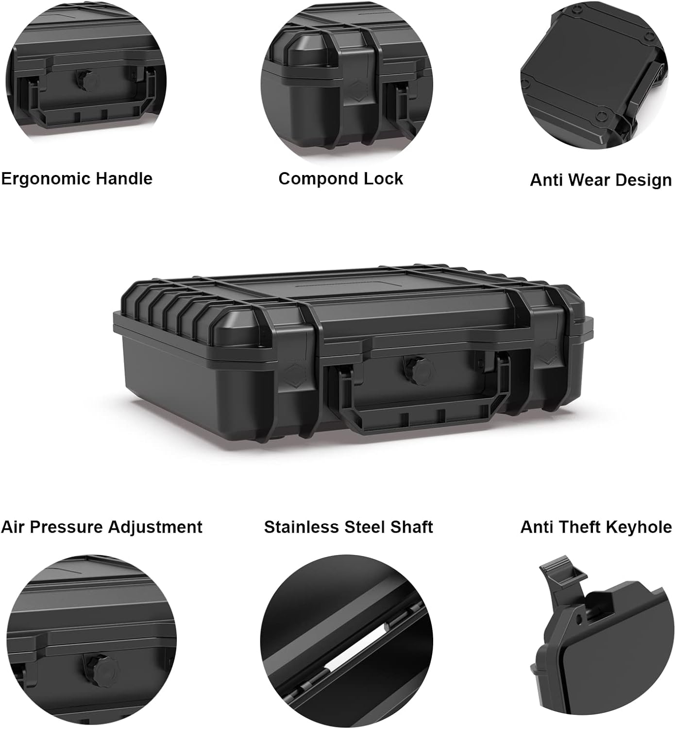 Funda rígida impermeable 9.2x6.5pulg para cámara