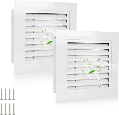 Rejillas ventilación aluminio 10x10pulg con pantalla 8x8pulg