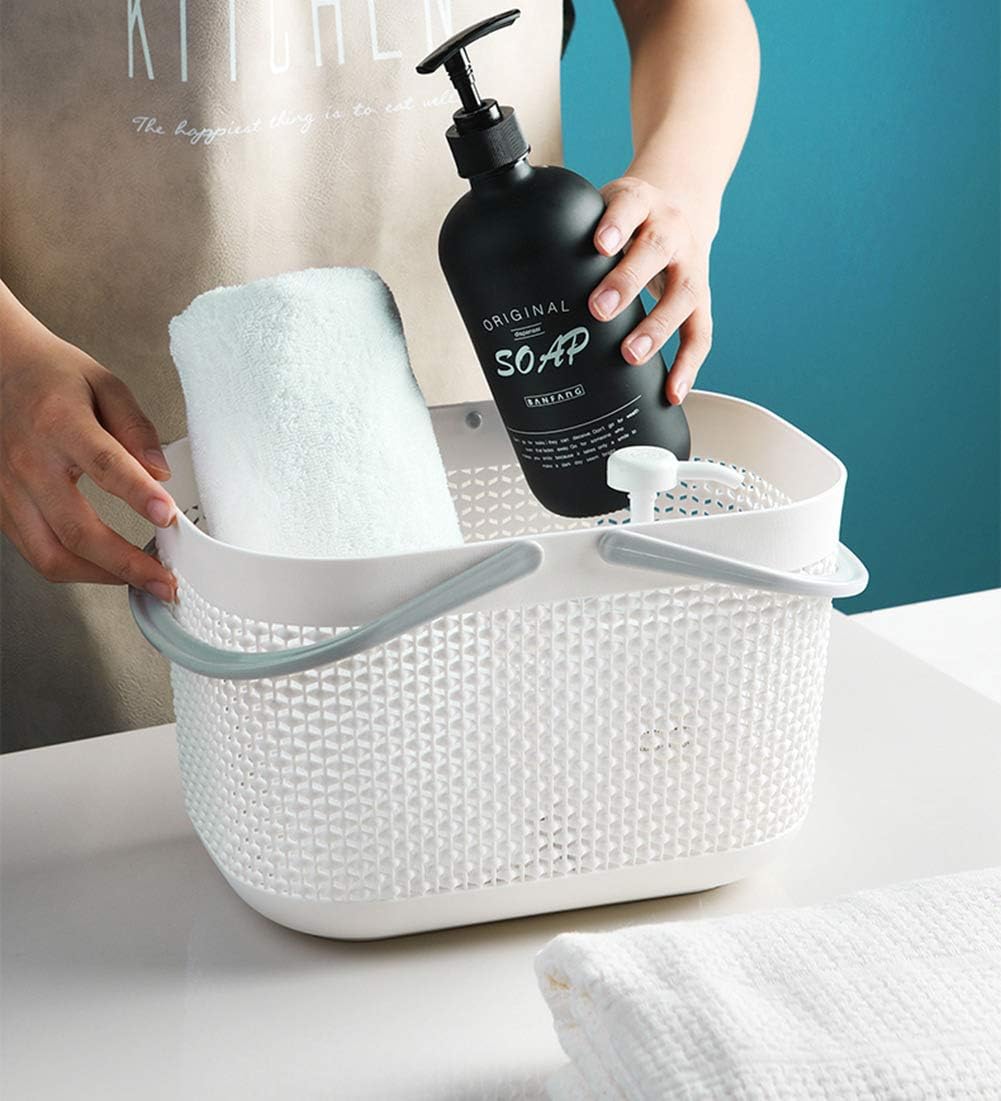 Cesta portátil para ducha plástico 2 pzas color blanco