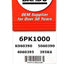 Correa Serpentina OEM 6PK1000 para Motor de Auto