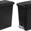 Cubo basura rectangular 2.7gal plástico pedal negro set 2