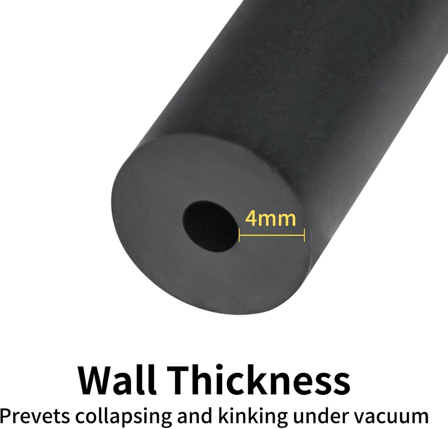 Manguera vacío silicona 3,05m ID 7,93mm tubo negro