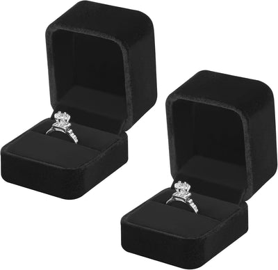 2 Pzas Caja terciopelo anillos propuesta boda