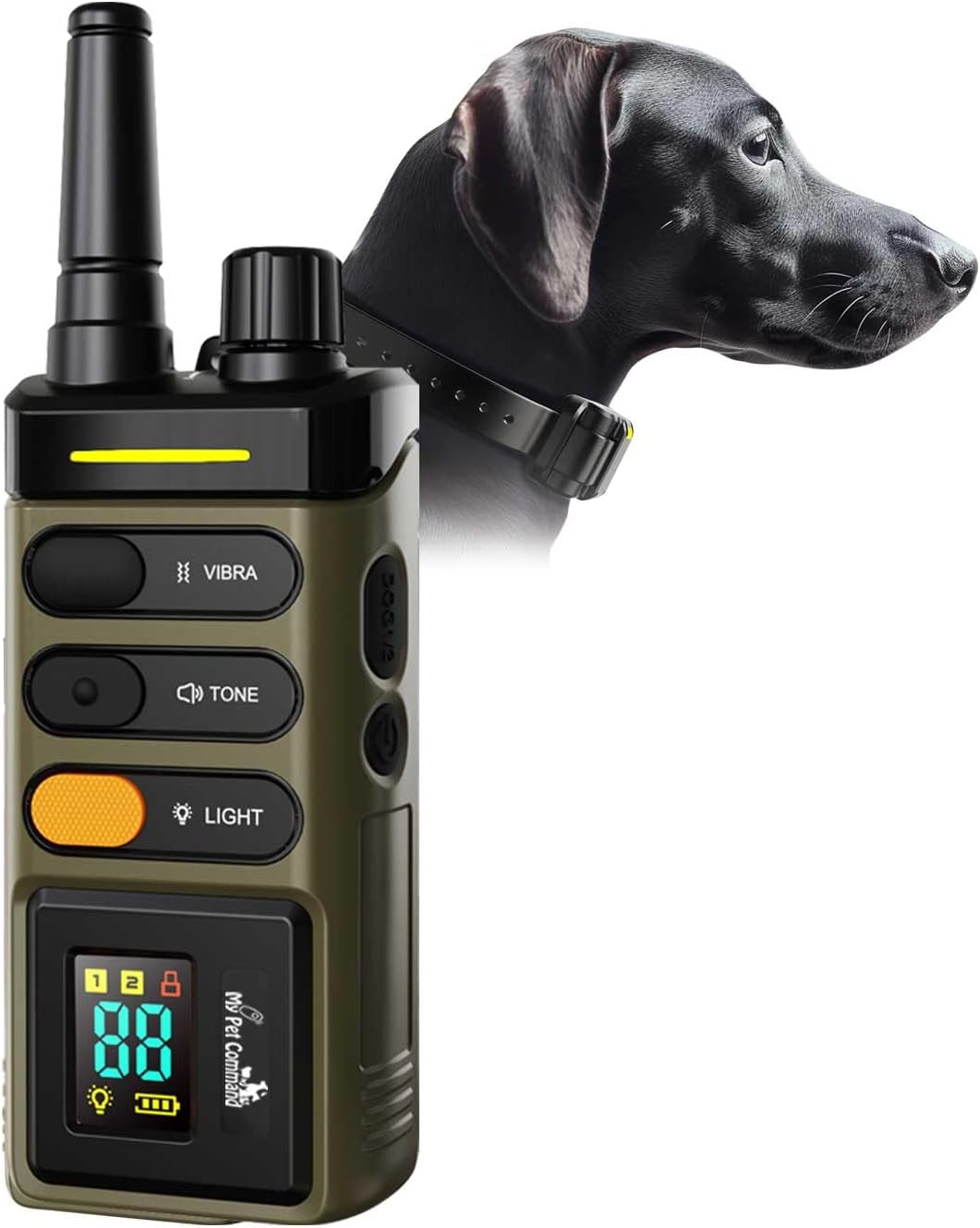 Collar entrenamiento perro 1 milla control vibración luces