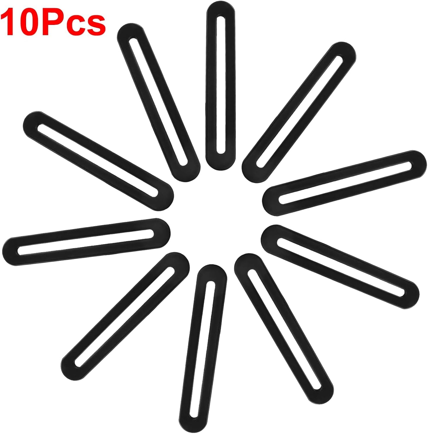 10 Pzas Placa Reparación Madera 4.33pulg Negro