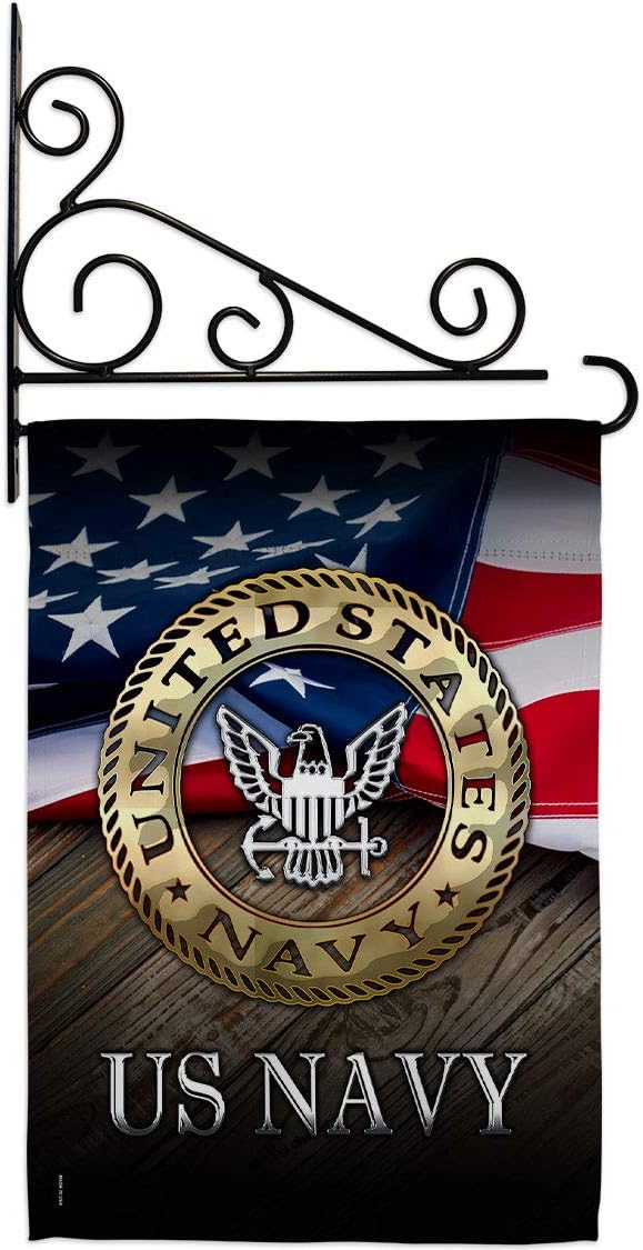 Bandera Armada EE.UU. soporte pared Seabee veteranos