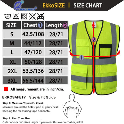 Chaleco seguridad reflectante malla Clase 2 amarillo 3XL