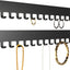 Soporte colgante joyas autoadhesivo pared 2 Uds negro