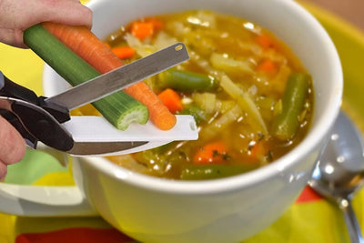 Cortador de verduras y frutas inteligente con tabla y cuchillos