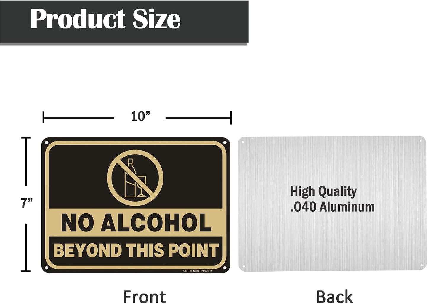 2 Letreros Advertencia Aluminio 10x7" Resistente UV