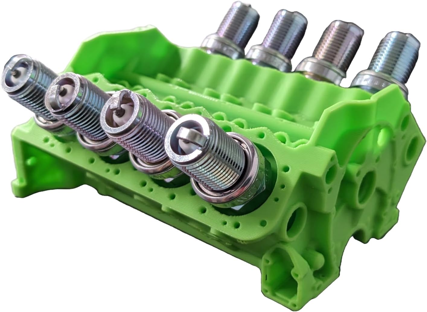 Soporte Bujía V8 3D Impreso para Automóvil Color Verde