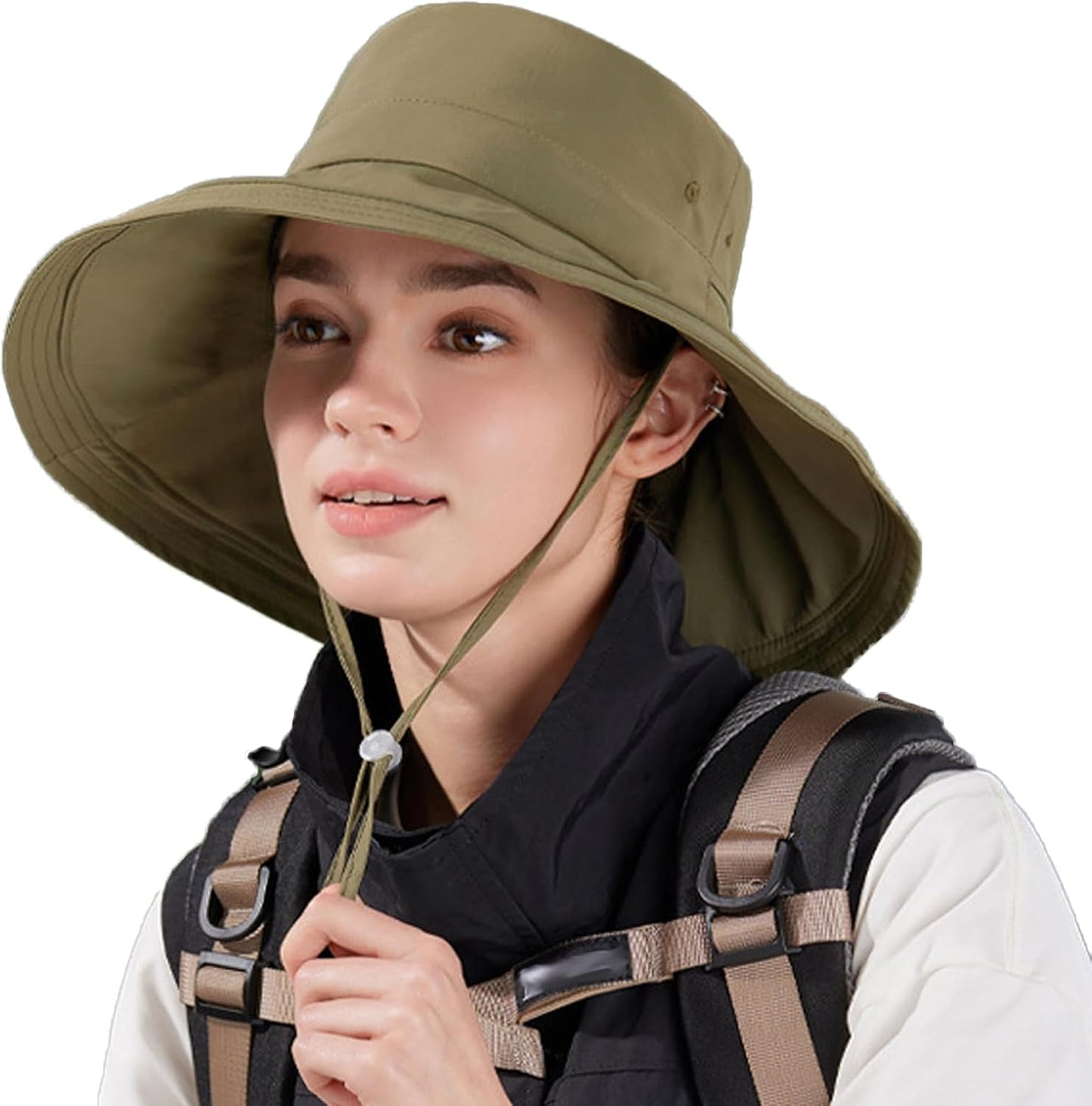 Sombrero playa mujer ala ancha transpirable plegable