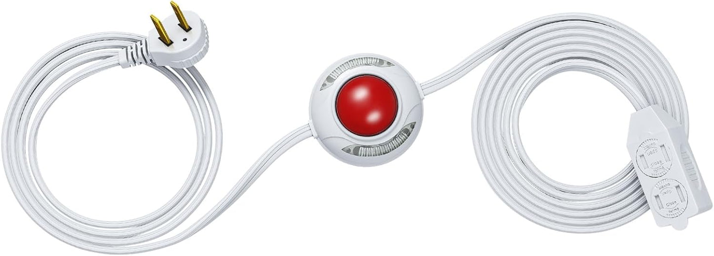 Cable luz navidad 12ft con interruptor enchufe plano 3 tomas