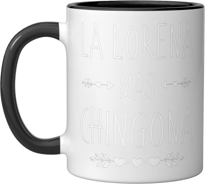 Taza cerámica Lorena Mas Chingona negro/blanco
