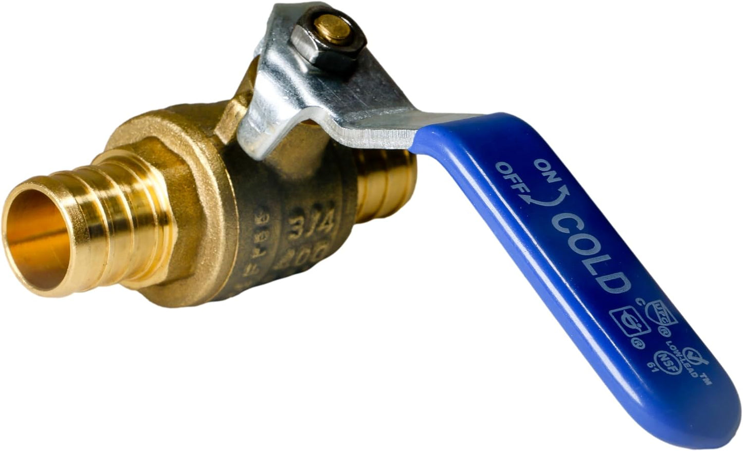20 Pzas Válvula Bola PEX 3/4pulg Azul con Manija