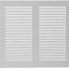Cubierta ventilación aire metal blanco 16x8" rejilla