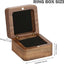 Caja madera ranura anillo personalizado boda negra