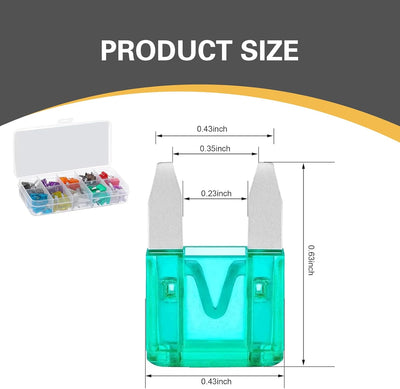 Kit 120 fusibles automóvil 2A-15A con herramienta extractora