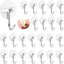 24 Ganchos Plástico Autoadhesivos Blancos Impermeables Utensilios