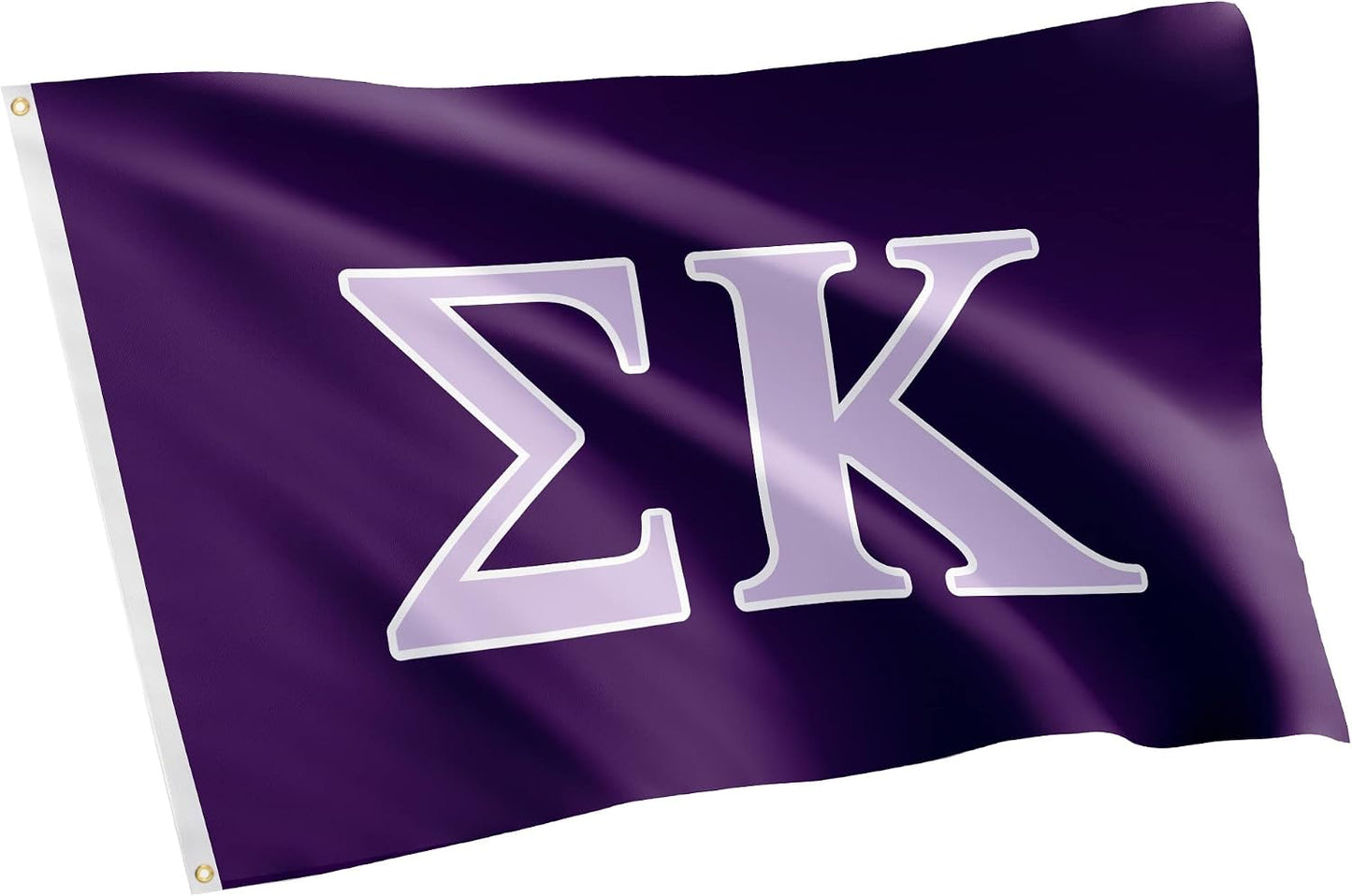Bandera morada Sigma Kappa 3x5ft letrero decorativo