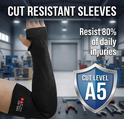 Mangas Kevlar resistentes cortes con agujero pulgar