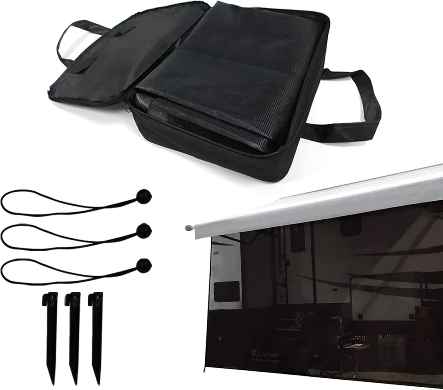 Pantalla tela toldo con cremallera 8x15ft kit UV universal