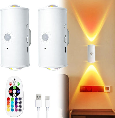 2 Luces Nocturnas Sensor Movimiento LED Pared Baño