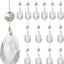 15 Candelabros Cristal Lágrima Colgante Fijación Dorada