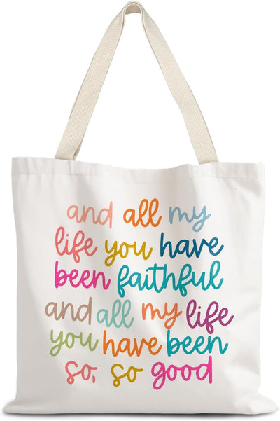 Bolsa reutiliz. con versículo bíblico para mujer