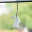 Colgante espejo pato oscilante coche decoración 9.8pulg blanco