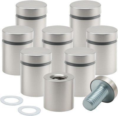 8 Pzas Tornillos Soporte Acero Inox para Paneles