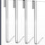 4 Ganchos puerta ducha 10pulg acero inox sin perforaciones