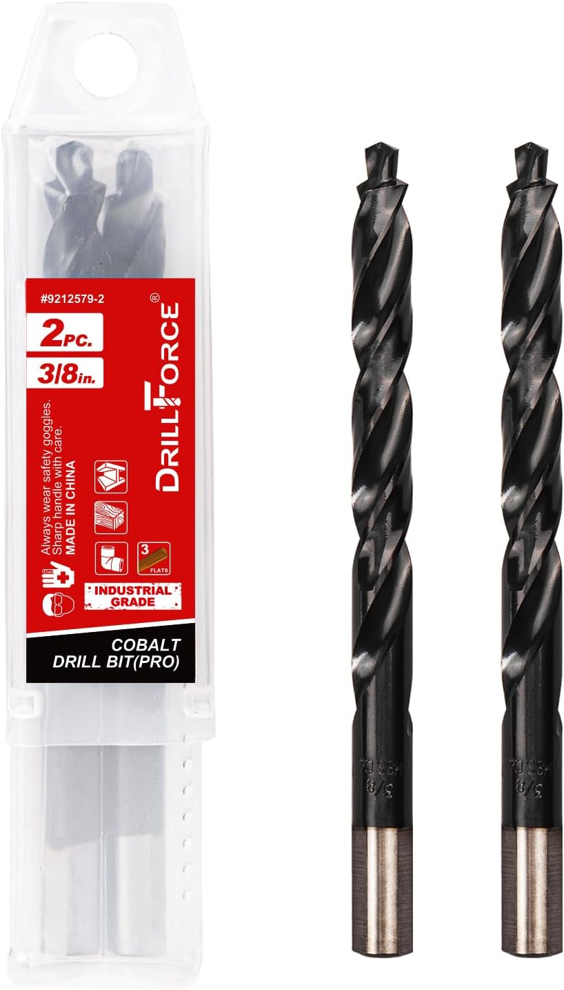 Set 2 Brocas Cobalto 3/8pulg M35 para Acero Inox