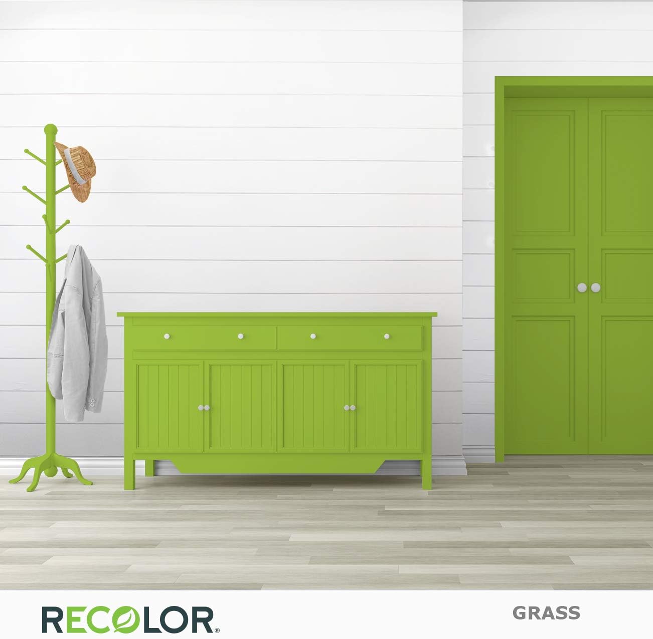 Pintura látex reciclada acabado mate 1qt tiza hierba