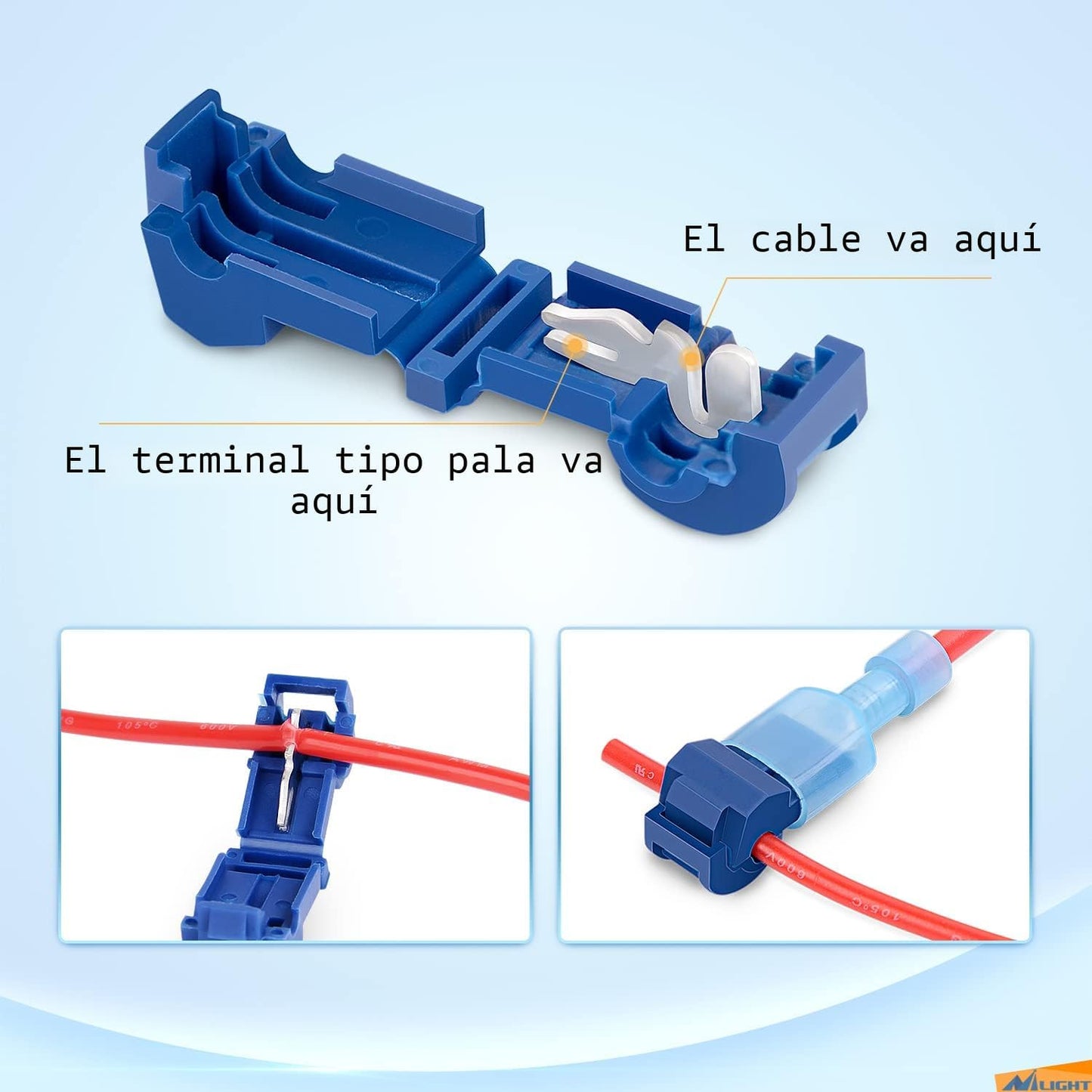 Kit 360 Pzas Conectores T-Tap Terminales Eléctricos