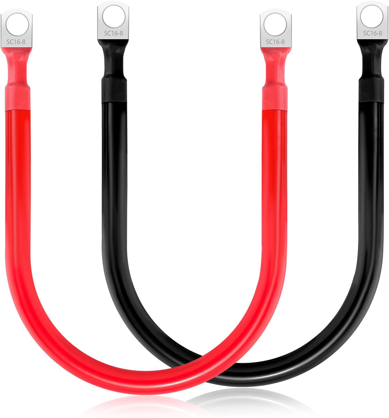 Cable batería 6 AWG 11.8pulg M8 cobre motocicleta