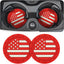 2 Pzas Posavasos Auto con Bandera USA Antiderrap 2.75pulg