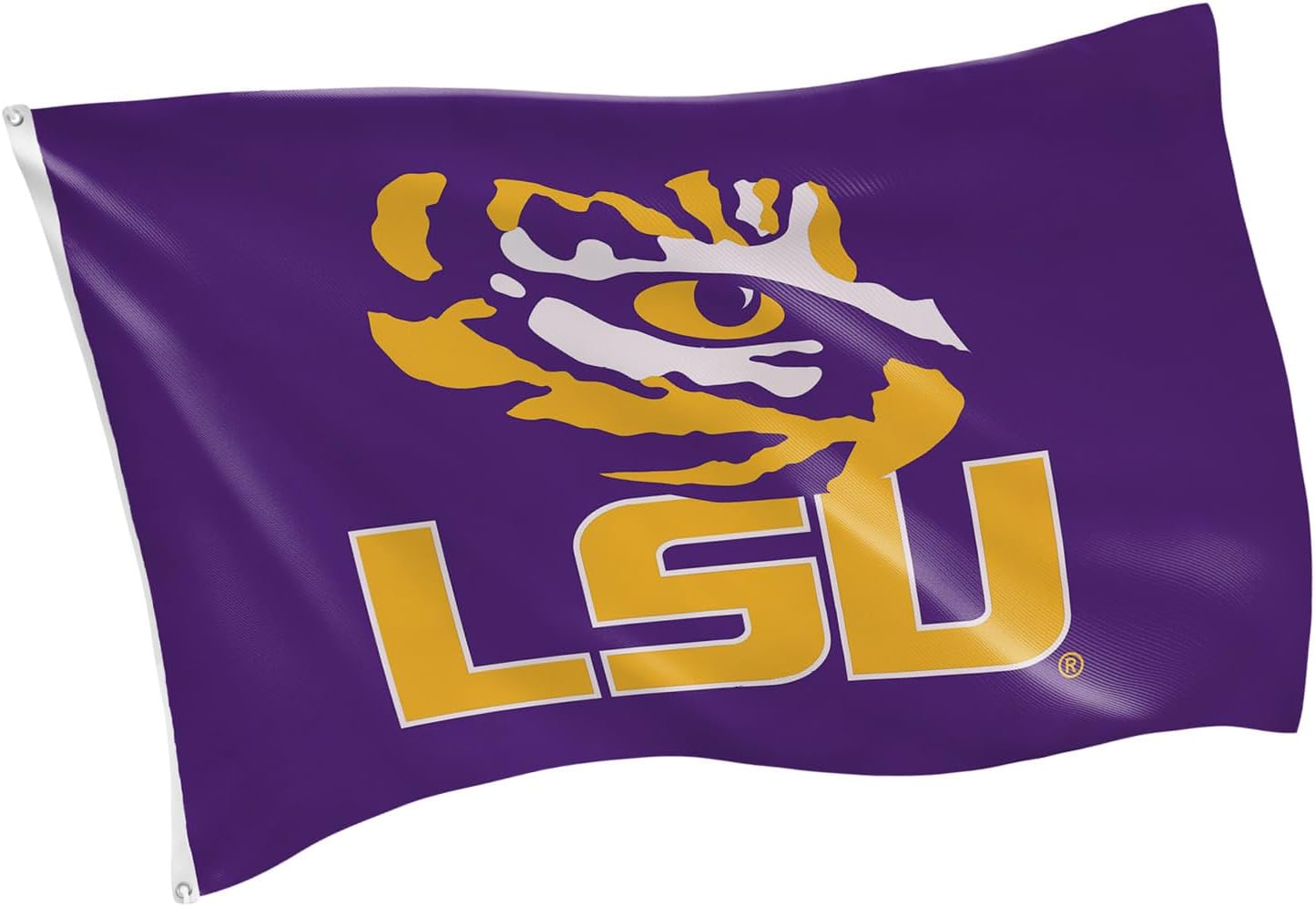 Bandera NCAA LSU Tigers 3x5' con ojales para jardín y pared