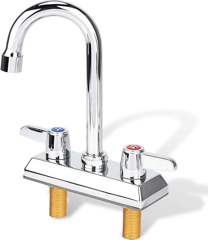 Fregadero cocina central 4" grifo latón boquilla cisne